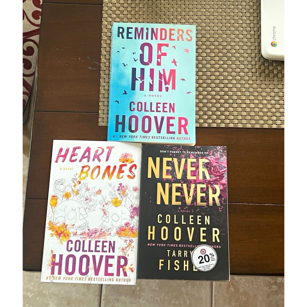 Colleen Hoover 3 Book Bundle Reminders Of Him Heart Bones Never Never Paperback